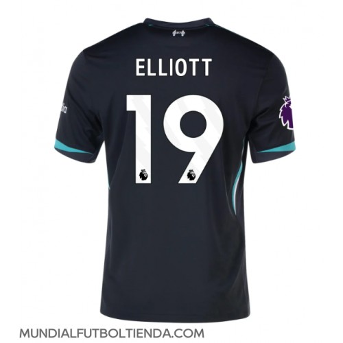 Camiseta Liverpool Harvey Elliott #19 Segunda Equipación Replica 2024-25 mangas cortas